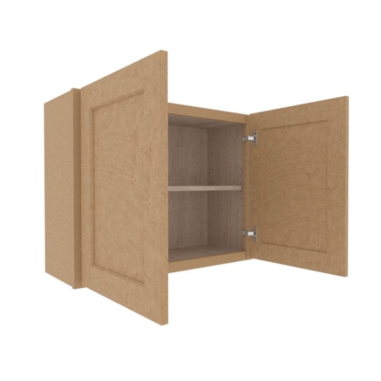 Noble Honey Wheat Shaker Wall Cabinet with 2 Doors