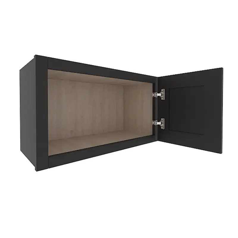 Sovereign Onyx Black Shaker Wall Cabinet with 2 Doors