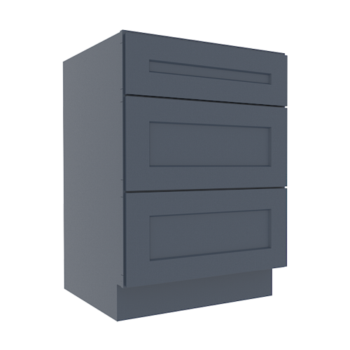 Imperial Midnight Blue Shaker Vanity Sink Base Cabinet with 3 Drawers (Copy)