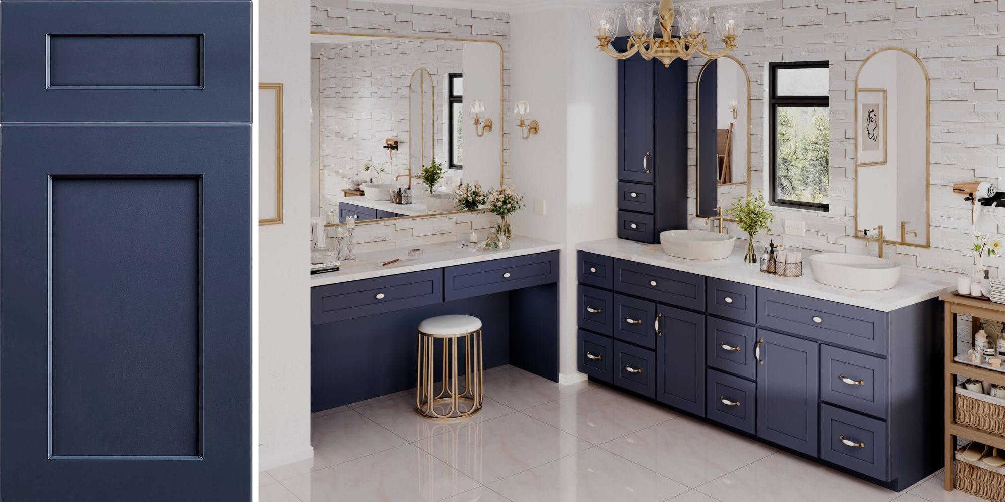 Imperial Shaker Midnight Blue Bathroom Vanities