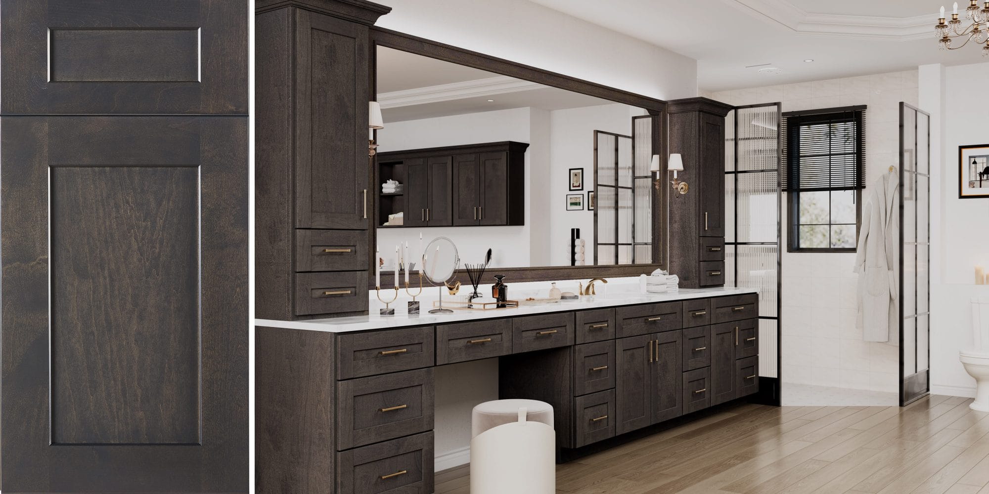 Refined Shaker Modern Slate Bathroom Vanities