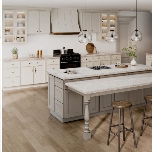 Nacreous Slim Dove White Shaker Kitchen Cabinets(3)