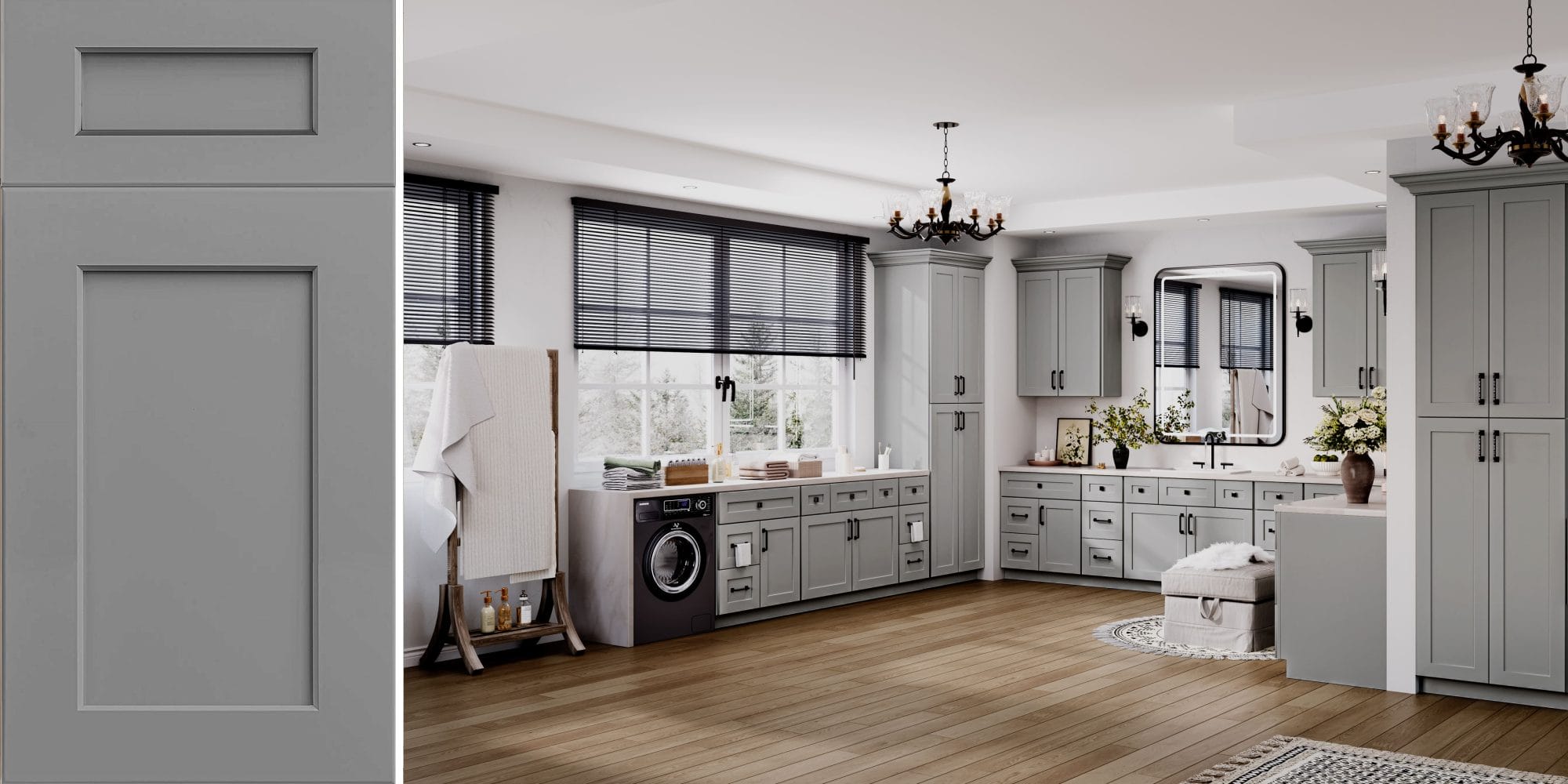 Prestigious Shaker Grey Bathroom Vanities– Dark