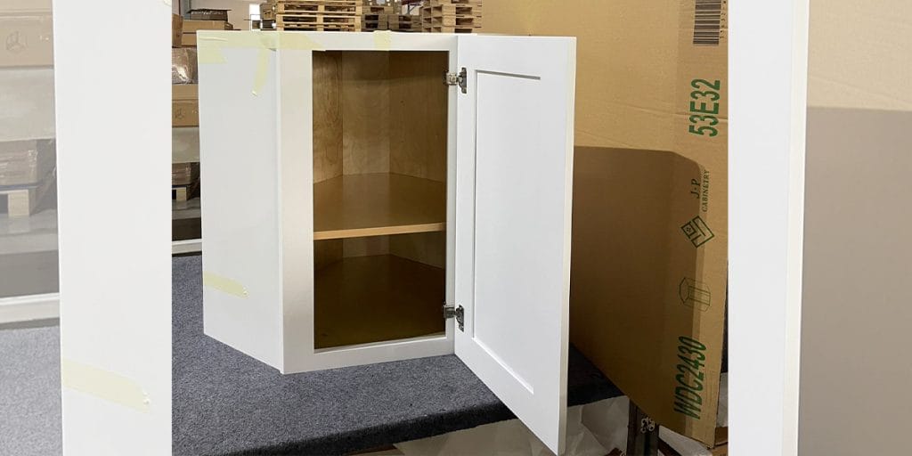 High-quality kitchen cabinets featuring durable HDF frame doors.