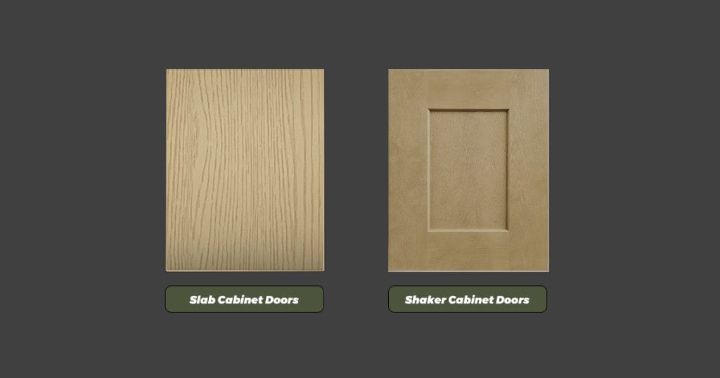 Slab vs Shaker Cabinet Doors Comparison