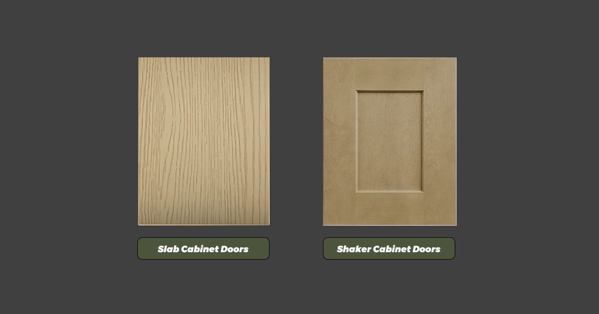Slab vs Shaker Cabinet Doors Comparison