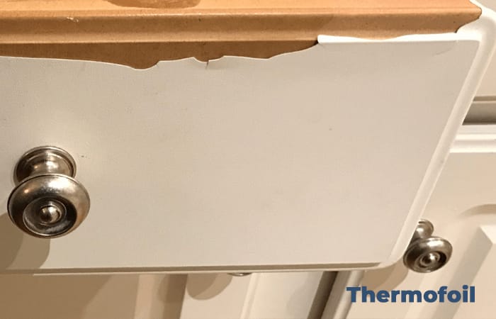 Cabinet - Thermofoil Damaged Thermofoil Drawer Front Panel – Understanding the Thermofoil Finish
