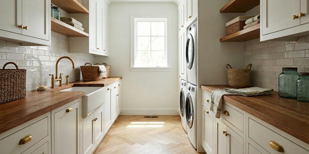 Transitional Laundry Room