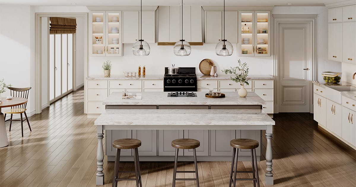 Warm and Bright White Kitchen