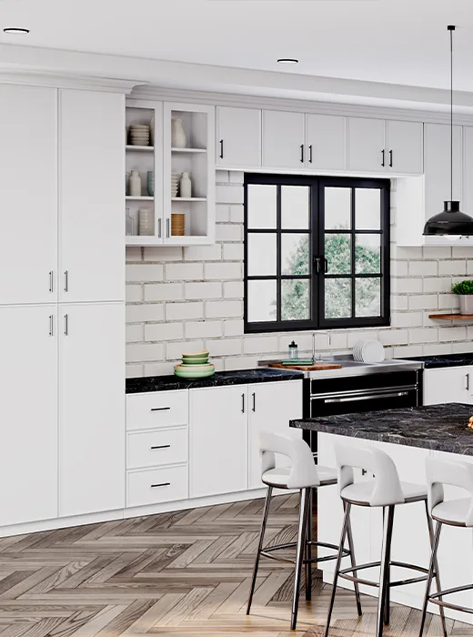 shaker white micro kitchen