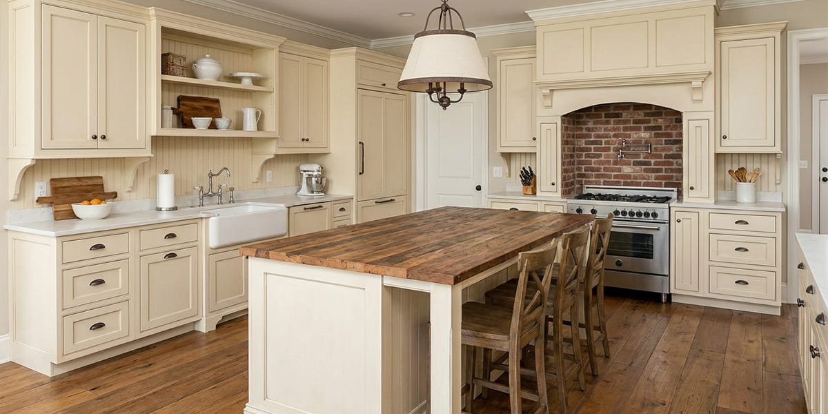 Beautiful cream-colored kitchen