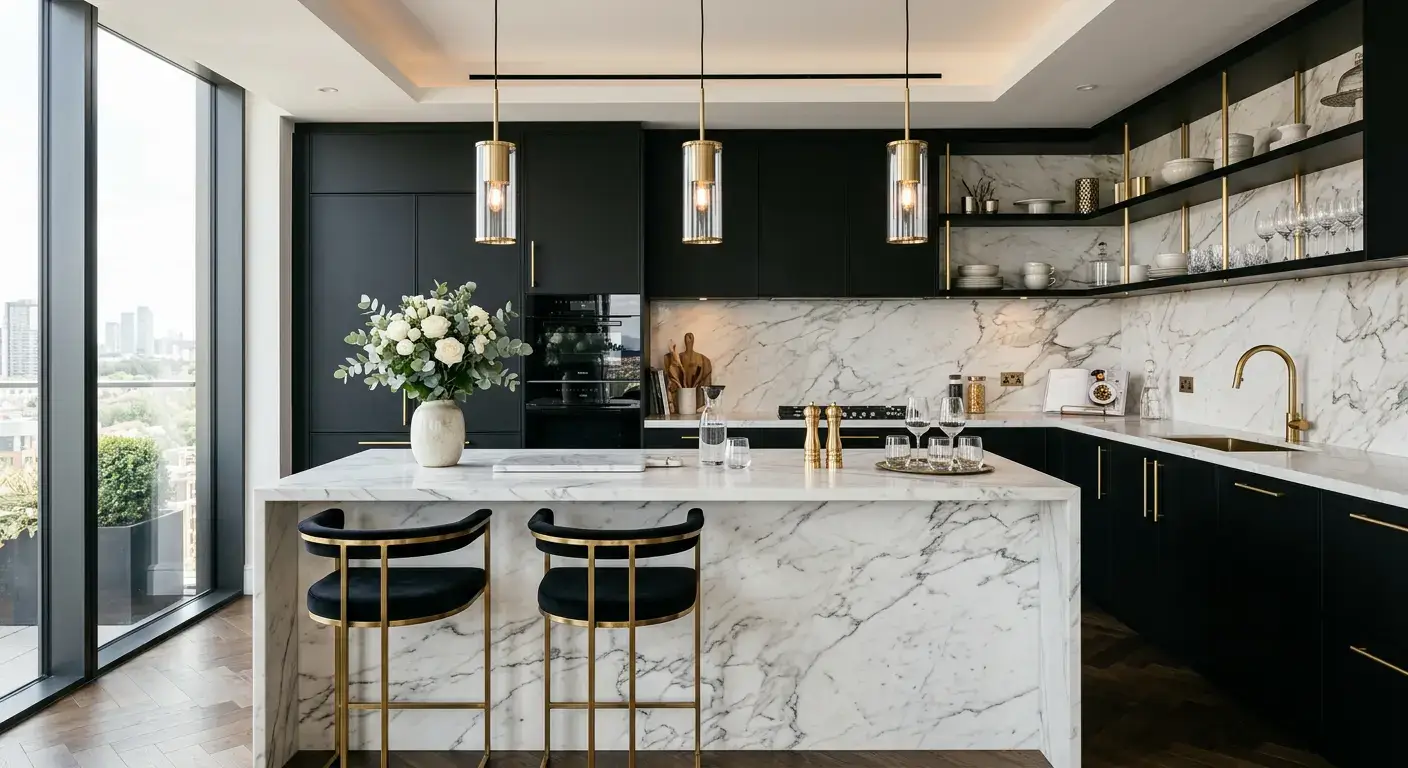 Modern Glam Kitchen Design3